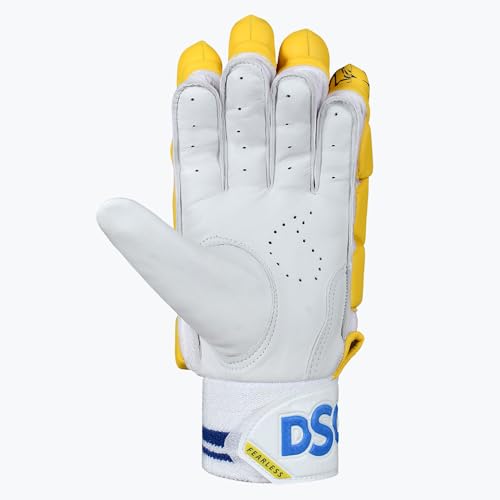Image of DSC Flite 20 /20 Cricket Batting Gloves for Mens, Hand-Right, Color-Yellow