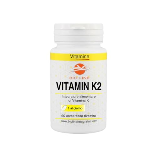Vitamin K2 - Integratore di vitamina K Menachinone-7, 60 COMPRESSE da 200 mcg