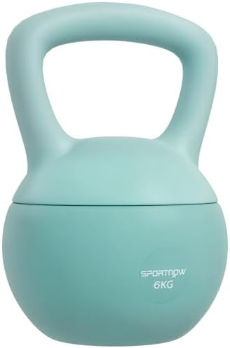 SPORTNOW Pesa Rusa 4-12 kg, Soft Kettlebell Relleno de Arena Metá...