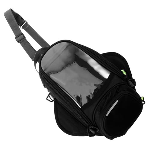 Sacoche de réservoir de moto mini Gatuida en tissu Oxford noir