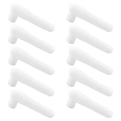 Ufurmate 10 Piezas Fundas Transparentes Blancas Para Pomos De Puerta De Silicona Funda Guante Para Manija De Puerta Antiestática De Seguridad Protector De Pomo Para Puertas Planas Cuadradas Con