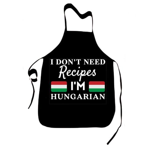 FaceYee Novelty Chef Aprons I Don't Need Recipes I'M Hungarian Cooking Baking Kitchen BBQ Decor Color:Hungarian