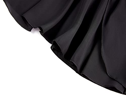 Girls' Ballet Dance Skirt Size 10-12 Years Adjustable Ties Kawaii Black Chiffon Tutu For Teen Christmas Dressing Up Costumes #TOP4