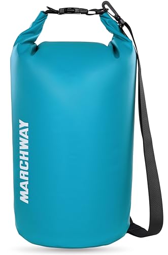 MARCHWAY Floating Waterproof Dry Bag Backpack 5L/10L/20L/30L/40L, Roll Top Sack Keeps Gear Dry for Kayaking, Rafting, Boating, Swimming, Camping, Hiking, Beach, Fishing (Teal, 30L)