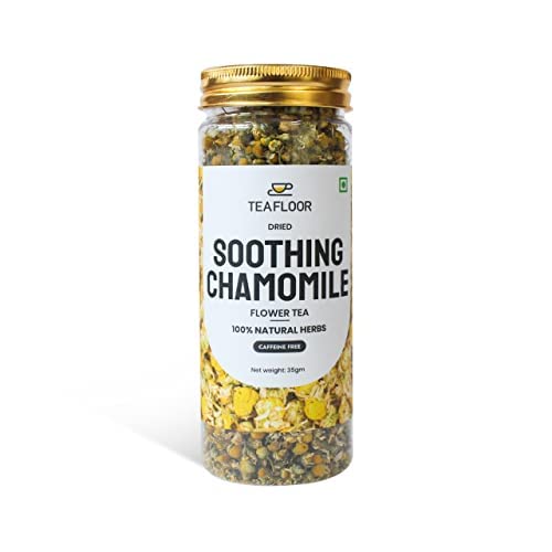 Image of TeaFloor- 2 In 1 Combo | Lavender tea 35g, Soothing Chamomile Tea 35g | Good for Hair & Skin | Stress Relief Tea | 140 Cups - 70g | Caffeine Free Herbal Tea | Flower Tea
