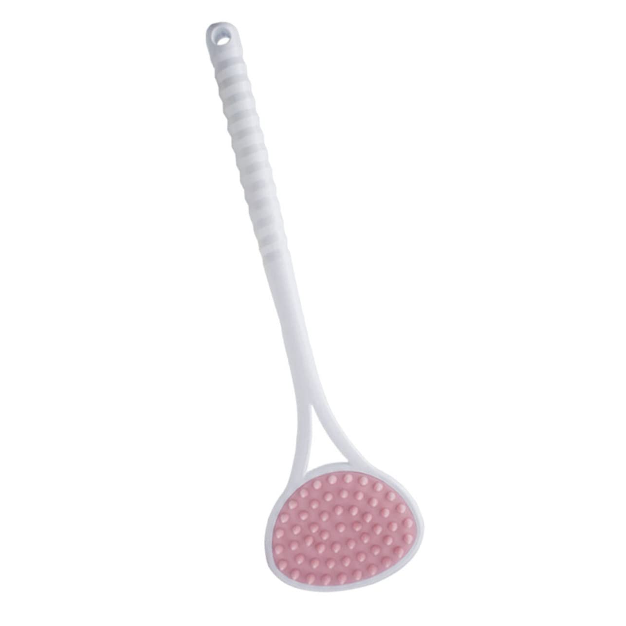 minkissy Spazzola da bagno per la schiena e la schiena, 3 pezzi, spazzola da bagno con manico e manico lungo, spazzola da bagno in luffa per il corpo da uomo, rosa