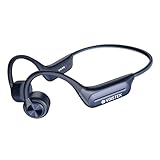Voistek Cuffie Bluetooth 6.0, impermeabili, IP68, con lettore MP3 da 32 GB di memoria, senza fili subacquei, design aperto per nuoto, corsa, bicicletta e surf (blue)