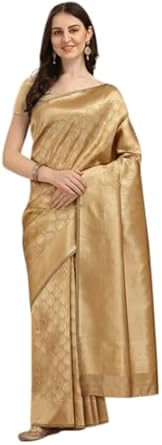 Woven Design Banarasi Saree - 21679450, Gold, One Size, Gold, One Size