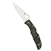 Spyderco Endura 4 Folding Knife - Zome Green FRN Handle with PlainEdge, Full-Flat Grind, VG-10 Steel Blade and Back Lock - C10ZFPGR