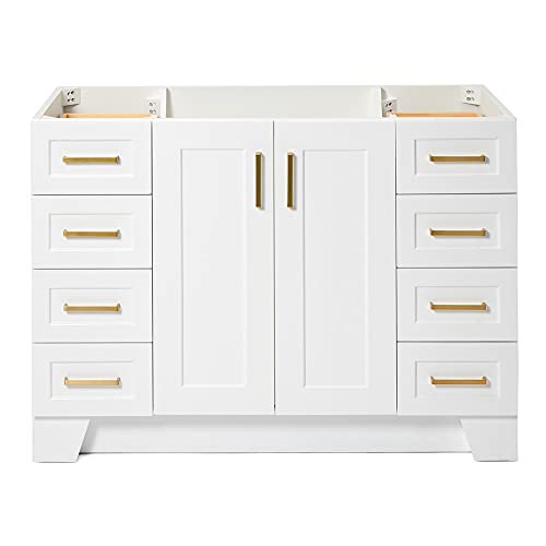 ARIEL Taylor 48-inch Bathroom Vanity Base Cabinet,Solid Wood, 2 Soft