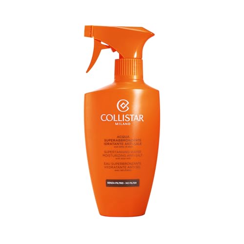 Collistar feuchtigkeitsspendendes Anti-Salz-Superbräunungswasser Sonnenspray ohne Filter für Gesicht und Körper intensiviert die Bräune mit Aloe-Milch für alle Hauttypen 400 ml