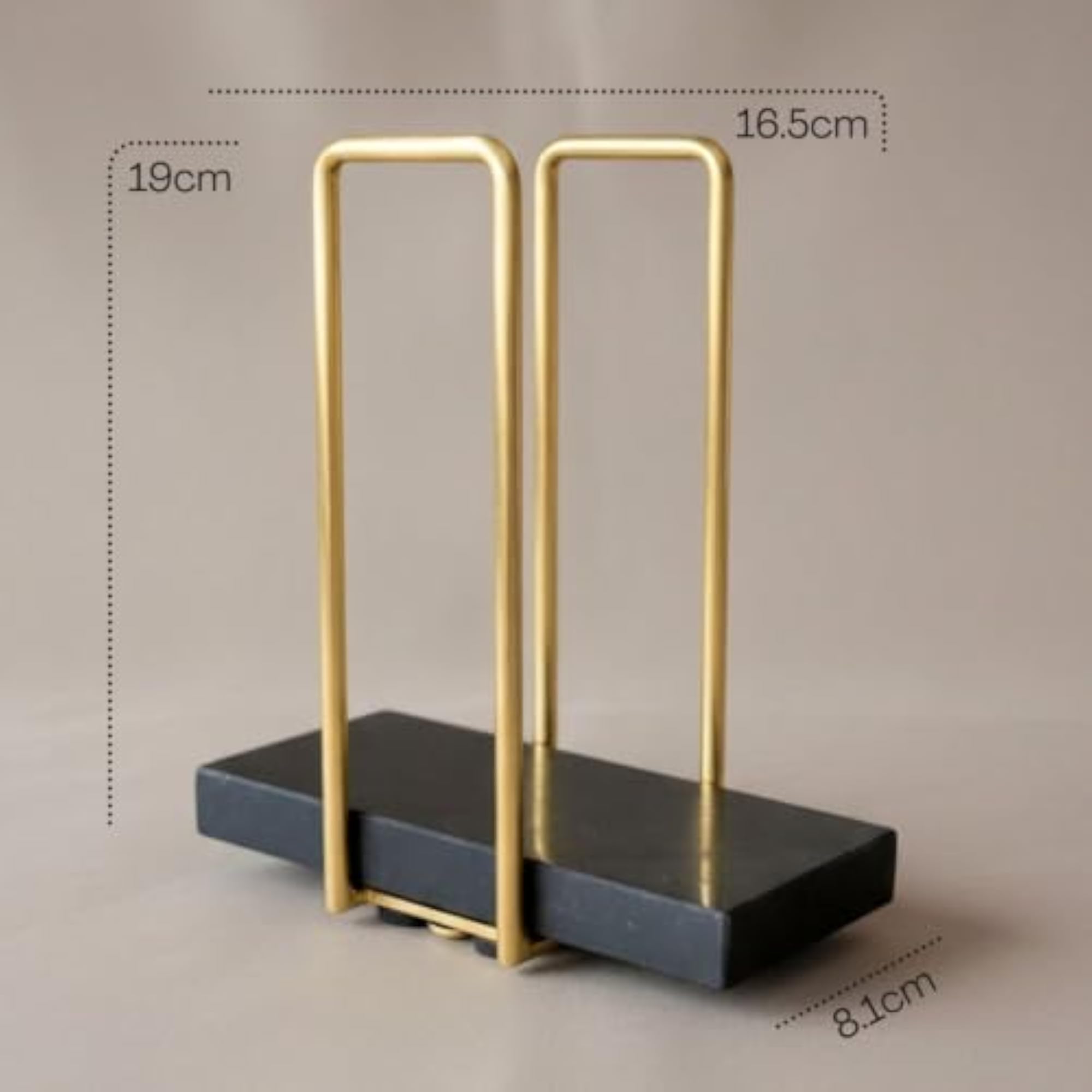 Imperial Napkin Holder in Black & Gold