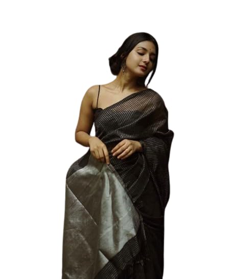 Image of Flosive Women's Multicolor Pure Silk Saree With Blouse