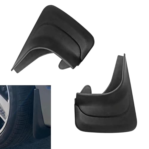 Zosgrew 2 PCS Car Mud Flaps, Splash-Proof Mud Splash Guards Tire Protector, Front and Rear Mudguard Replacement, Universal for Most Sedans (Black #S)