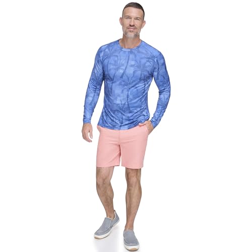Margaritaville Men's Standard Island Reserve Palm Tree Long Sleeve Rash Guard