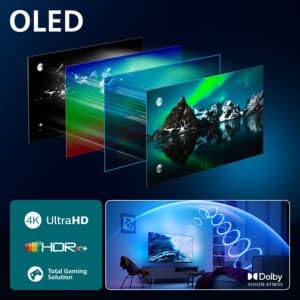 Philips Ambilight 48OLED760 4K OLED Smart TV - Pantalla de 48" con P5 AI Picture Engine Ultra HD, Titan OS, Dolby Vision y Atmos Sound - Compatible con Alexa y Asistente de Voz de Google