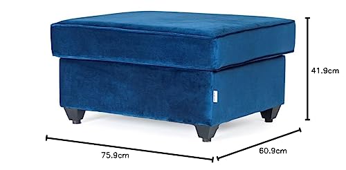 Image of Wakefit Napper Ottoman (Velvet Fabric, Blue)