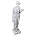 Design Toscano Hebe, die Göttin der Jugend griechische Gartenstatue, Polyresin, antikes steingrau, groß 81 cm