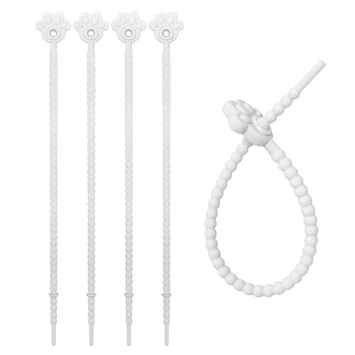 Bridas de silicona resistentes y versátiles, 5 unidades, portátiles, reutilizables, con color elegante para artículos del hogar
