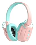 Top 10 Best Travel Headphones for Toddlers Reviewed 1 Kids Noise Cancelling Headphones, Sound Proof Ear Protection, 29dB SNR Noise Reduction Bluetooth 6.0 Earmuff, 94dB Lock - 80H Playtime, Hearing Protection for Autism, Shooting Gun Range Mowing (Pink)