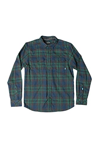KAVU Lorenzo Shirt - Lightweight Casual Fit - Long Sleeve Button Up Plaid