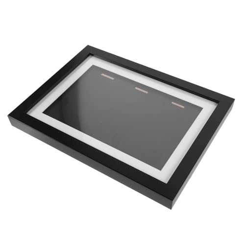 Vitrine murale noire A4 pour 3 médailles de marathon VALICLUD