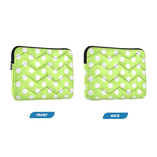 Funda para Laptop 13-14 Pulgadas Diseño Lunares Verde Lima miniatura 2