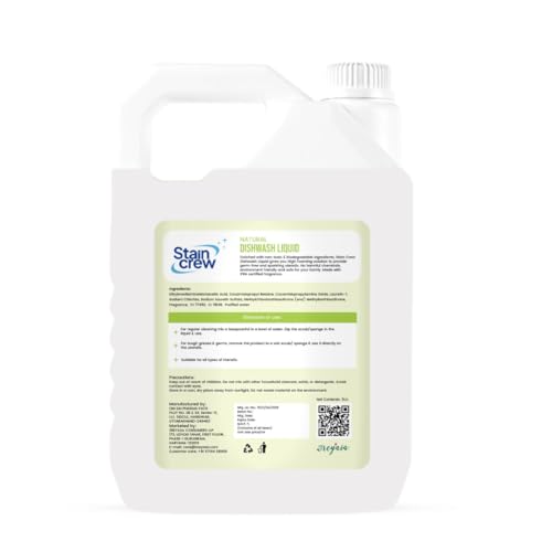 Image of Dishwash Liquid | Non-Toxic | Ph Balanced | LABSA Free | Eco-Friendly | with 2X Foaming | Powerful Grease Cleaner | Leaves No Residue (5L Jar)