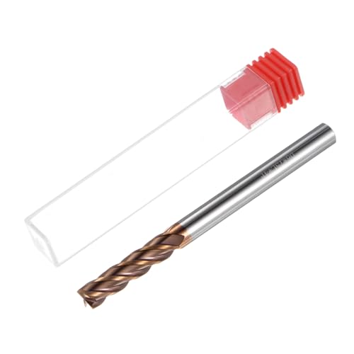 Image of HARFINGTON Carbide Square End Mill 6mm (15 /64 inch) Dia 6mm (15 /64 inch) Shank 75mm (3 inch) Extra Long HRC55 TiSiN Coated Micro-Grain Tungsten Carbide 4 Flutes Milling Bit Cutter