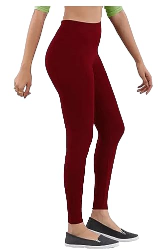 Image of H2 Women's Ankle Length Stretchable Cotton Leggings - Soft Stretch for Casual and Yoga