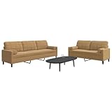 RMIHSJG Samt Sofa Set 3 Sitzer mit Metallgestell, Bequemes Polstermöbel für Wohnzimmer, Elegante Couchgarnitur mit Nackenkissen und Sitzkomfort, Graue Sofalandschaft