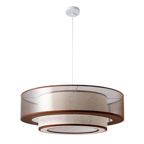 Lustre de salon suspendu luminaire cylindre vintage décoration style chinois café