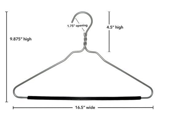 Miniatura 2 de NAHANCO 8402 - Percha superior de aluminio con cepillo de 16.5 pulgadas con barra de goma negra (paquete de 100)