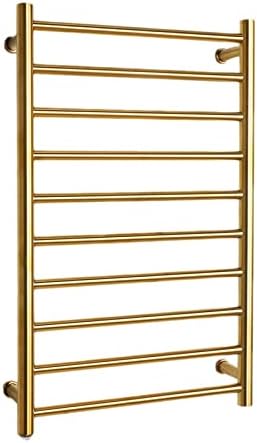 Wall-Mounted Towel Rack,Stainless Steel Heated Towel Warmer - 10-Bar Wall-Mounted Electric Towel Rack for Bathroom, Perfect for Spa-Like Comfort & Quick Drying, Luxury Bath Accessory