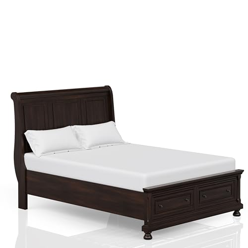 Bernards-Prescott-Queen-Storage-Sleigh-Bed-Cherry Bernards Prescott Queen Storage Sleigh Bed Cherry