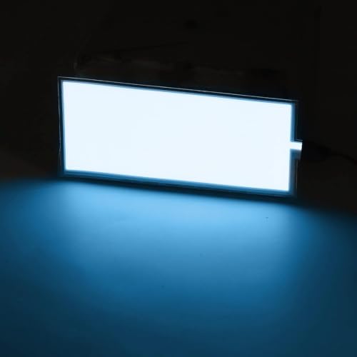 Image of jose2015 12X5CM Electroluminescent EL Panel Light Ice Blue,3V Flexible EL Panel Decorations Lights for Cosplay /Party /Decorate Light /Car /Advertising(with Battery Inverter)