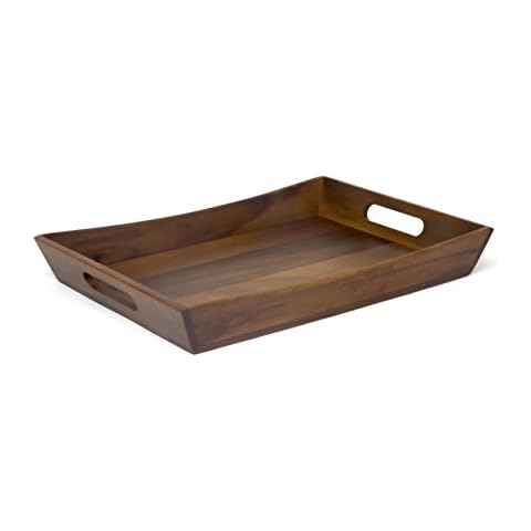 Lipper International Acacia Curved Serving Tray Cover