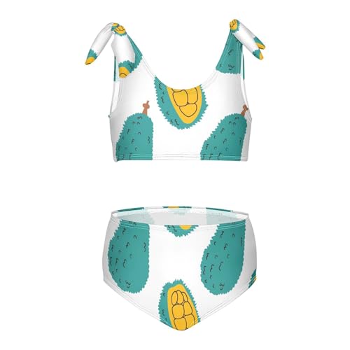 Girls Summer Exotic Fruits Pattern Swimsuit Two Pieces Bikini Set Bathing Suits Swimwear Crop Top Swimsuit Set
