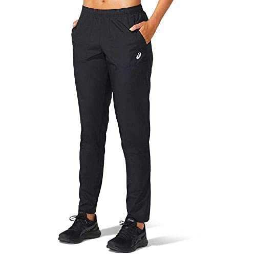 ASICS Femmes Core Woven Pant Vêtements De Course Pantalon Survêtement Performance Black - Noir L