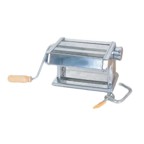 FSE GN001 Pasta Noodle Machine, Manual, Table Mounted, Detachable Wood Handle, 1 Medium (6mm) & 2 fine (2mm) Rollers, Table clamp, Iron Body