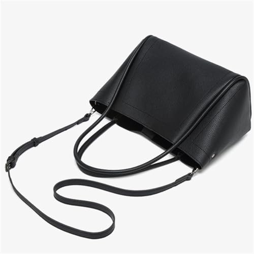 Bolso tipo cubo vegano para mujer, tote, bandolera y de mano, con asa superior miniatura 3