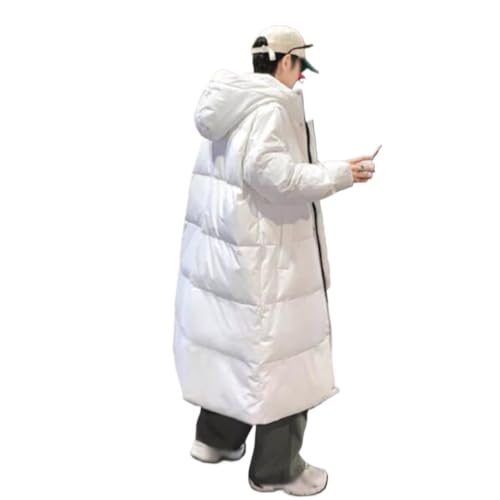 Youth Hooded Long Down Jacket Male Winter Thick Warm Loose Couples Coat2