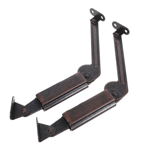 UKCOCO 2 Piezas Herrajes para muebles bisagra de la puerta del gabinete gafas de bolsa de almacenamiento hardware caja de almacenamiento bisagras y pestillos para cajas de madera planchar