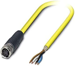 PHOENIX CONTACT SAC-4P-2.0-542/M8 FS SH BK - Cable para sensor y actuador (4 pines, apantallado, 2 m de longitud, 80.600 g), color amarillo
