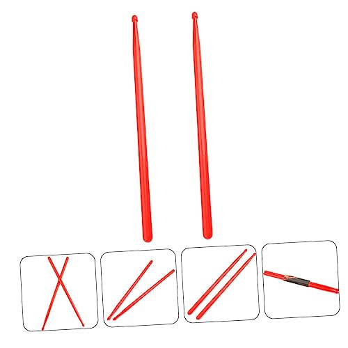 1 par de baquetas para batería de nailon con agarre antideslizante, para instrumentos de percusión, principiantes y profesionales, para jazz y baterías etéreas miniatura 2