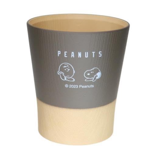 マリモクラフト スヌーピー&チャーリーブラウン 塗分け カップ くるみ色 Φ8.6×H9.7cm SPIK-160