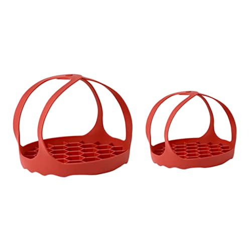 Cabilock 2pcs Silicone Egg Steamer Rack for Pressure Cooker Heat Resistant Cooking Accessories for Boiling Eggs Steaming Vegetables Fish and More