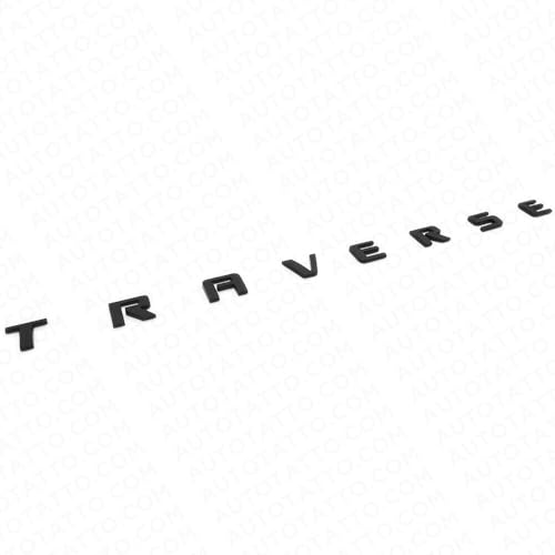 Image of 3Pcs New Traverse Front Door Liftgate Rear 3D Badge Nameplate Logo Emblem Exterior Sticker Decal Kit Replacement for Traverse 84950540 (Black)