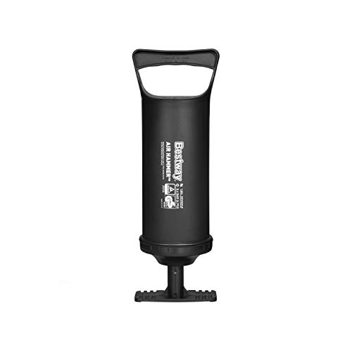 Bestway 62003 - Inflador Manual Air Hammer Inflation Pump 36 Cm Con Manguera Flexible Y 3 Adaptadores Para Diferentes Válvulas De Inflado Con Movimiento Arriba-Abajo