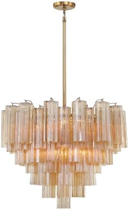 Crystorama Addis 12 Light Aged Brass Chandelier